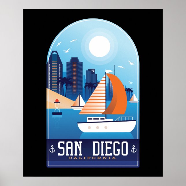 San Diego California Poster (Front)