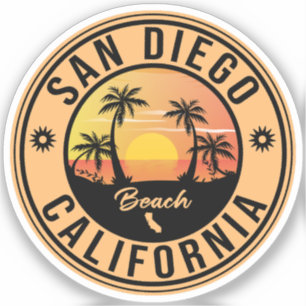 San Diego California Retro Sunset Souvenirs 80s