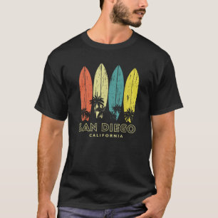 San Diego California Retro Surfboards Vintage Boys T-Shirt