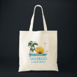 San Diego California Sailing Tote Bag<br><div class="desc">Do you love to sail the ocean waters of San Diego,  California? A beach sunset with a sailboat is great to remember your Californian vacation.</div>