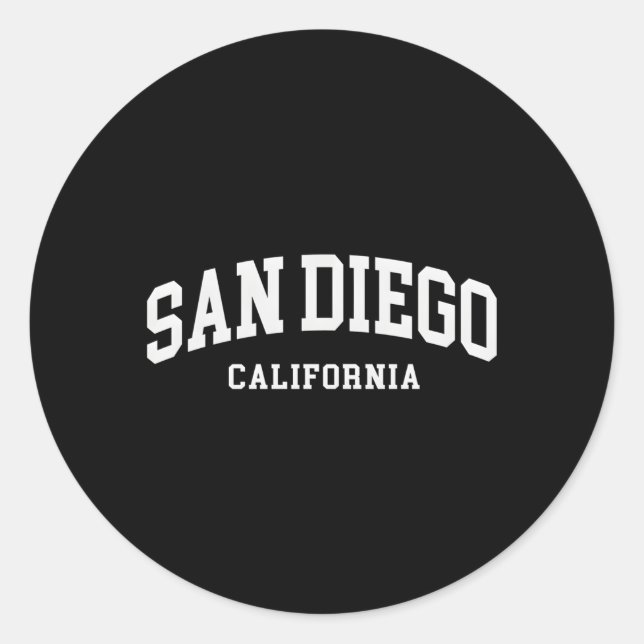 San Diego California Sd Classic Round Sticker (Front)