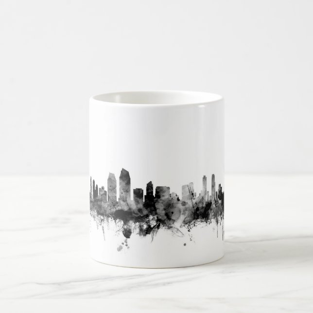 San Diego California Skyline Coffee Mug (Center)