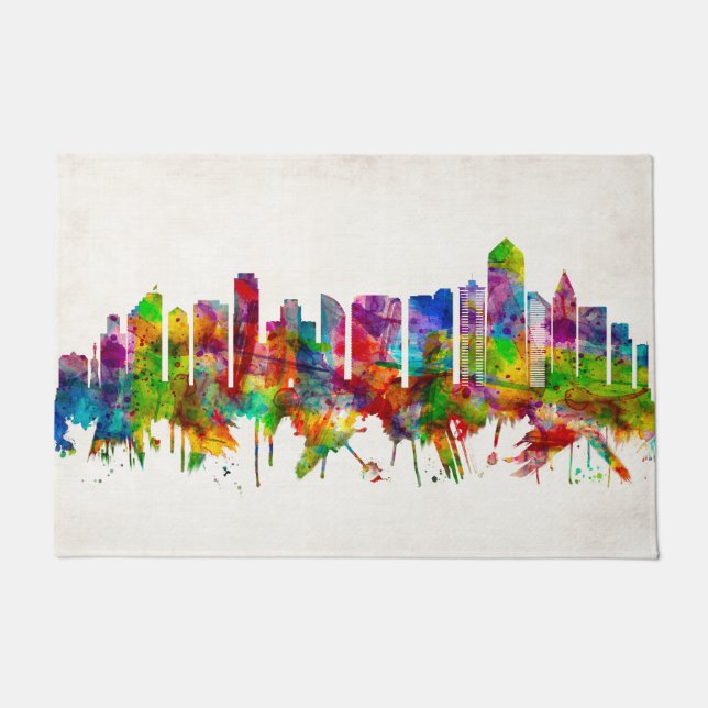 San Diego California Skyline Doormat (Front)