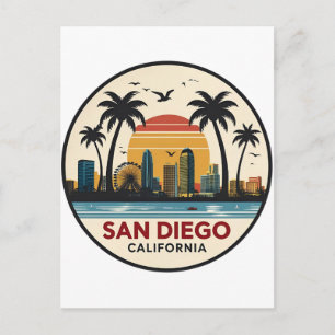San Diego California Skyline Postcard
