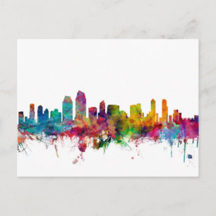 San Diego California Skyline Postcard
