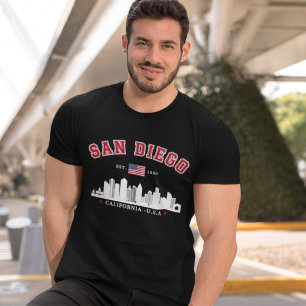 San Diego California Skyline West Coast Vibes T-Shirt