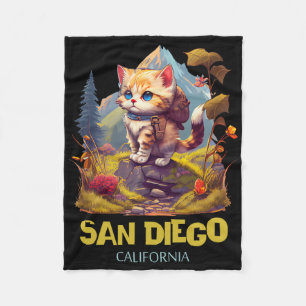 San Diego California Souvenir Hiking 1 Fleece Blanket