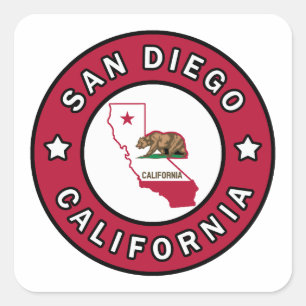San Diego California Square Sticker