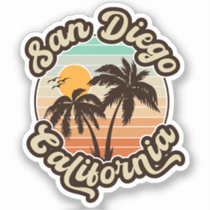 San Diego California Sunset Palm Trees Souvenirs