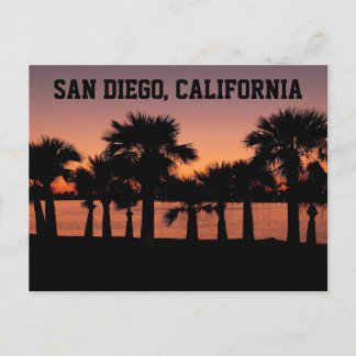 San Diego California Sunset Postcard
