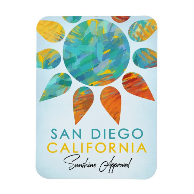 San Diego California Sunshine Travel Magnet (Vertical)