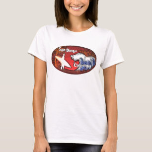 San Diego California surfer art ladies tank