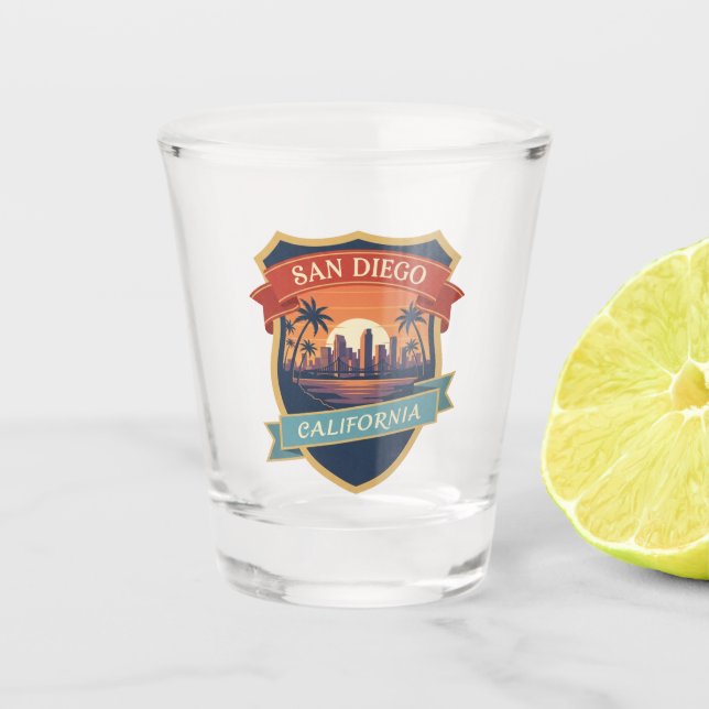 San Diego California Travel Shot Glass (Front)