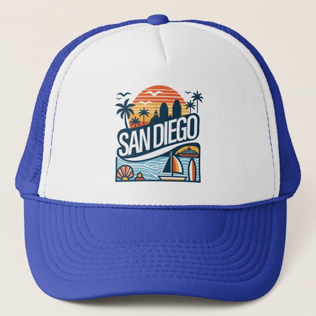 San Diego California Trucker Hat (Front)