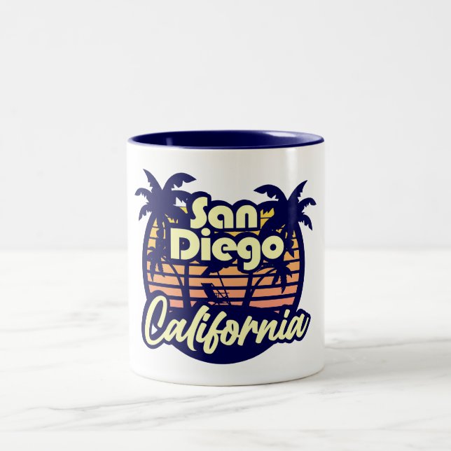 San Diego California Two-Tone Coffee Mug (Center)