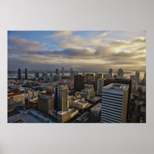 San Diego California (USA) at dusk poster