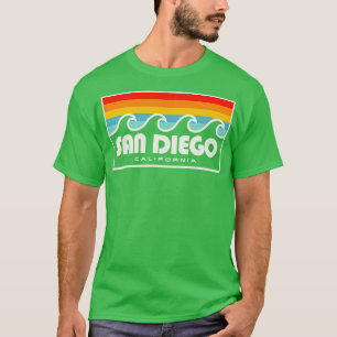 San Diego California Vacation Travel Retro Waves T-Shirt