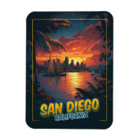 San Diego, California - Vintage Style