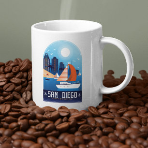 San Diego California Vintage Travel  Coffee Mug