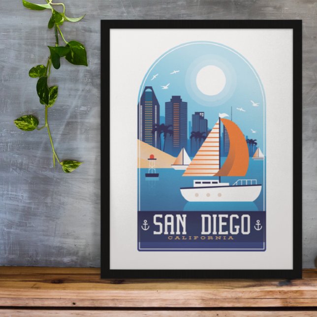 San Diego California Vintage Travel Poster (San Diego Vintage Travel Poster)