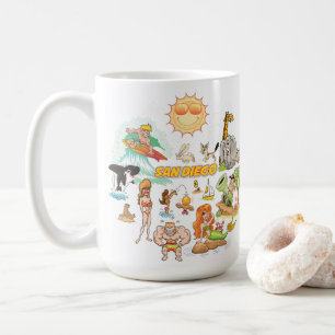 San Diego California White Coffee Mug