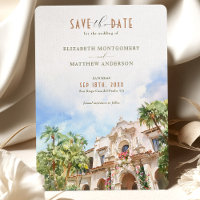 San Diego Casa del Prado CA Save the Date Card