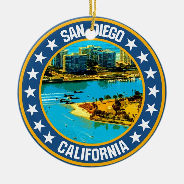 San Diego                                          Ceramic Tree Decoration (Front)