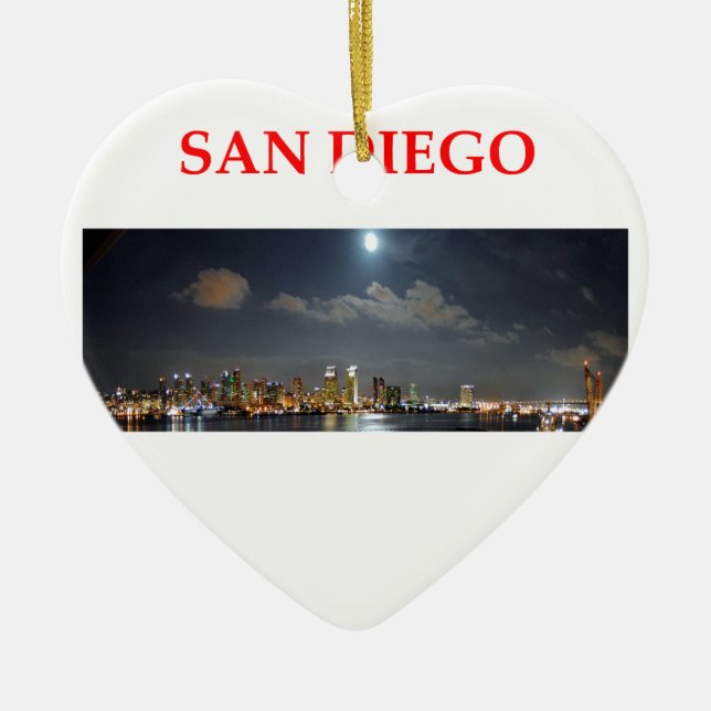 san diego ceramic tree decoration (Front)