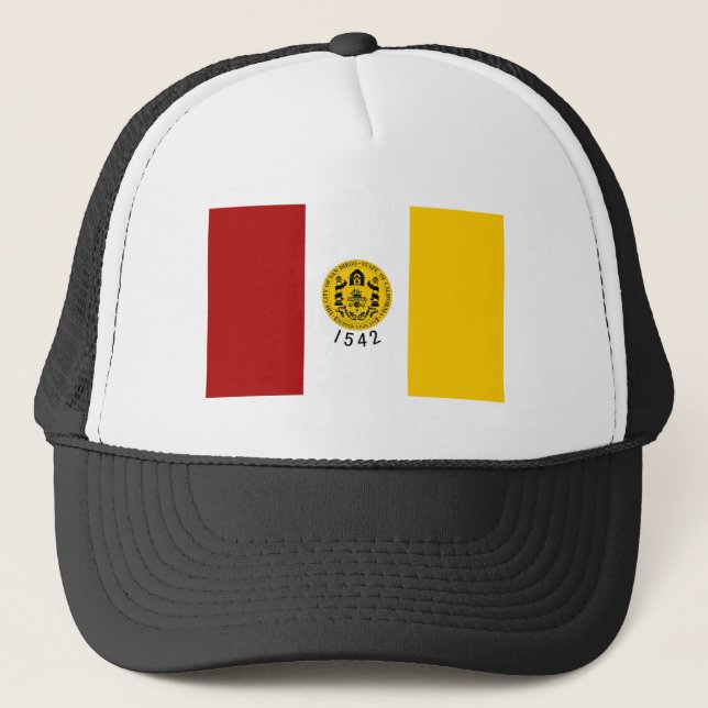 San Diego city California Flag symbol USA united s Trucker Hat (Front)