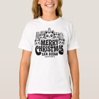 San Diego City California Merry Christmas Cats USA