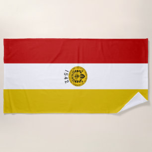 San Diego city flag beach towel