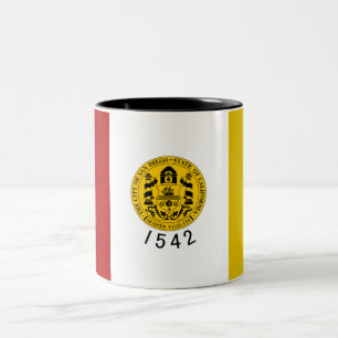 San Diego city flag Two-Tone Coffee Mug