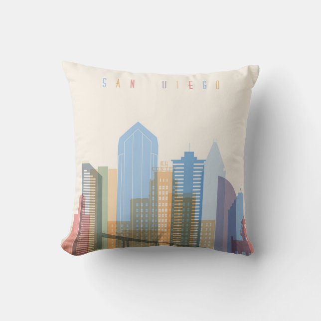 San Diego City Skyline Cushion (Front)