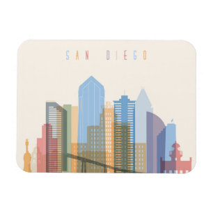 San Diego City Skyline Magnet