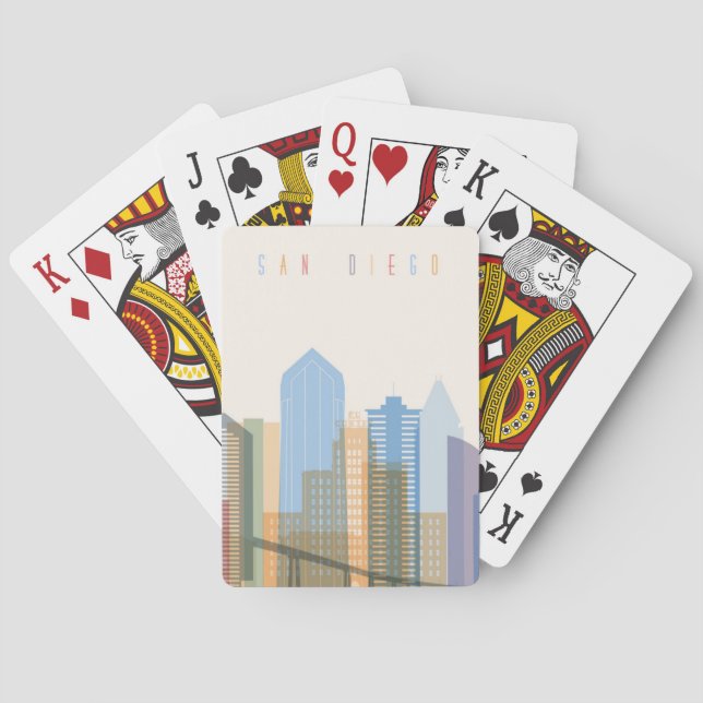 San Diego City Skyline Playing Cards (Back)