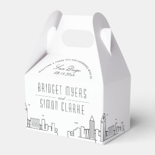 San Diego City Skyline Wedding Favour Box