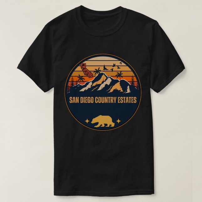 San Diego Country Estates, California T-Shirt (Design Front)