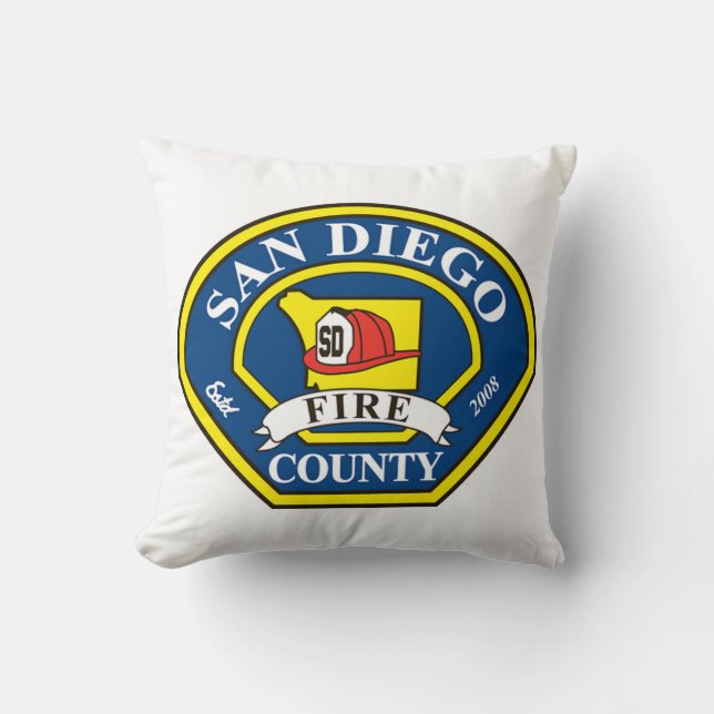 San Diego County Fire Cushion (Front)