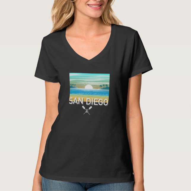 San Diego Design - Women's Basic V-Neck T-Shirt (Front)