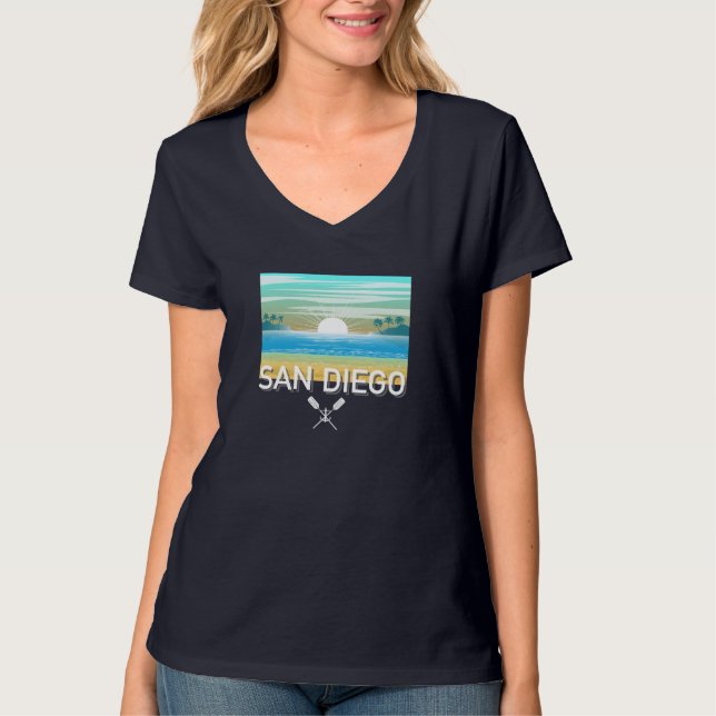 San Diego Design - Women's Basic V-Neck T-Shirt (Front)
