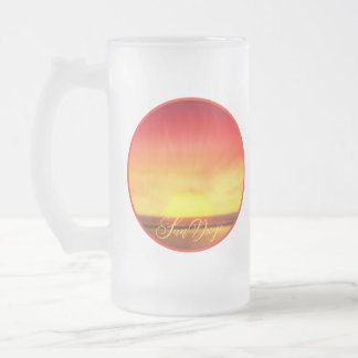 San Diego Fall Colours Frosted Glass Beer Mug