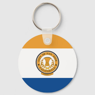 San Diego Flag Key Ring
