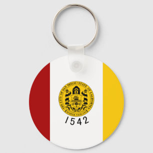 San Diego Flag Key Ring