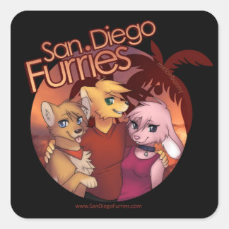 San Diego Furries Square Sticker