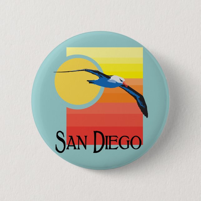 San Diego Gull 6 Cm Round Badge (Front)