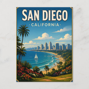San Diego Harbour and Coastal Skyline Travel Gift Postcard