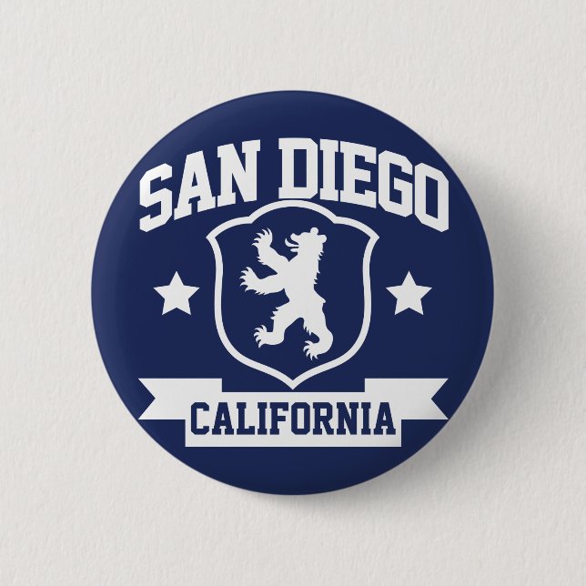 San Diego Heraldry 6 Cm Round Badge (Front)