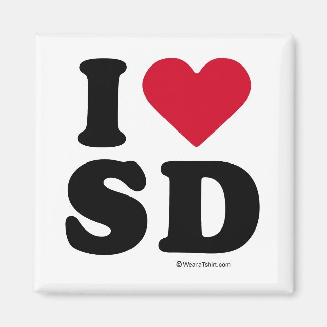 SAN DIEGO - "I LOVE SD" "I LOVE SAN DIEGO" MAGNET (Front)