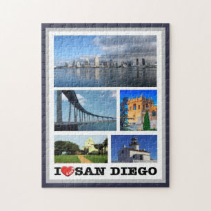 San Diego - I Love - United States - Jigsaw Puzzle