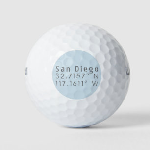 San Diego Latitude Longitude Golf Balls